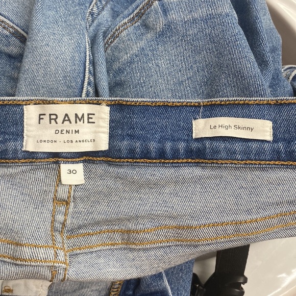 FRAME LE HIGH SKINNY SUPER STRETCH FULL LENGTH JEANS HI RISE PREMIUM DENIM SZ 30 - Picture 12 of 12
